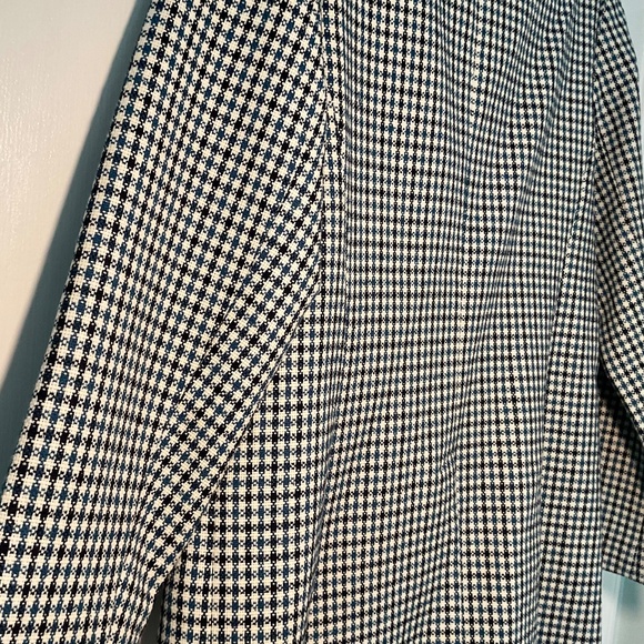 Talbots Blue and Ivory Plaid Blazer - Picture 9 of 13